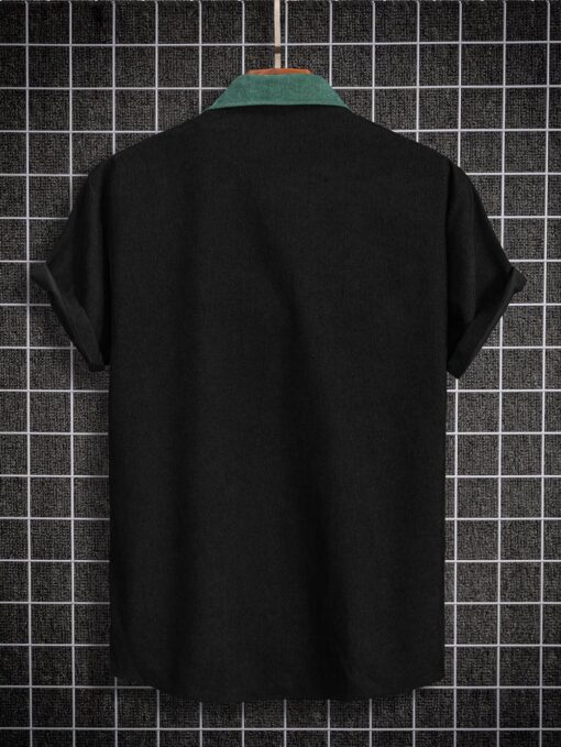Camisa manga corta doble color - Imagen 3