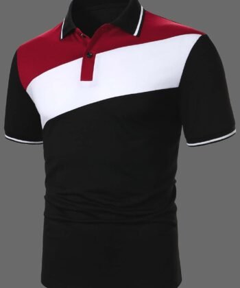 Camisa polo multicolor y ribete en contraste