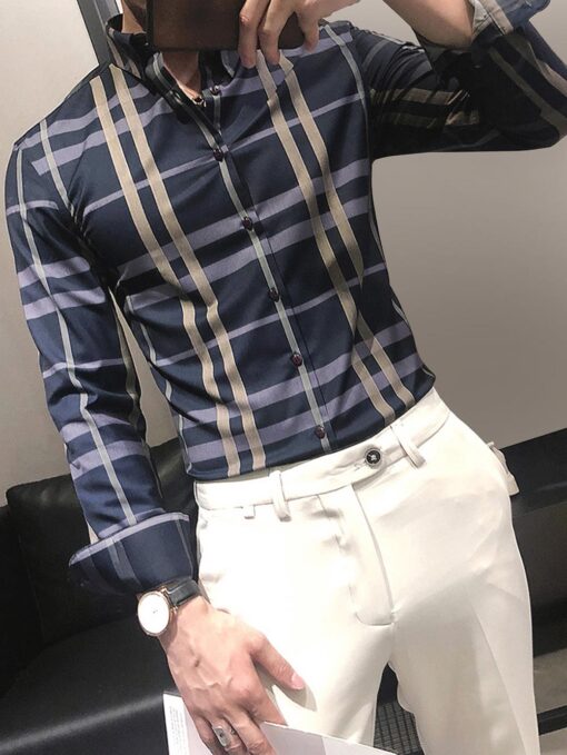 Camisa manga larga a cuadros - Imagen 5