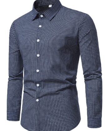 Camisa manga larga con estampado a cuadros