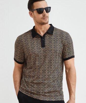 Camisa polo estampada