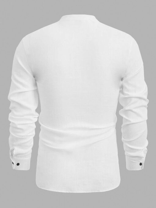 Camisa manga larga de cuello chino - Imagen 2