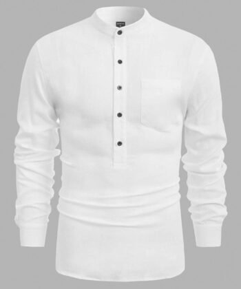 Camisa manga larga de cuello chino