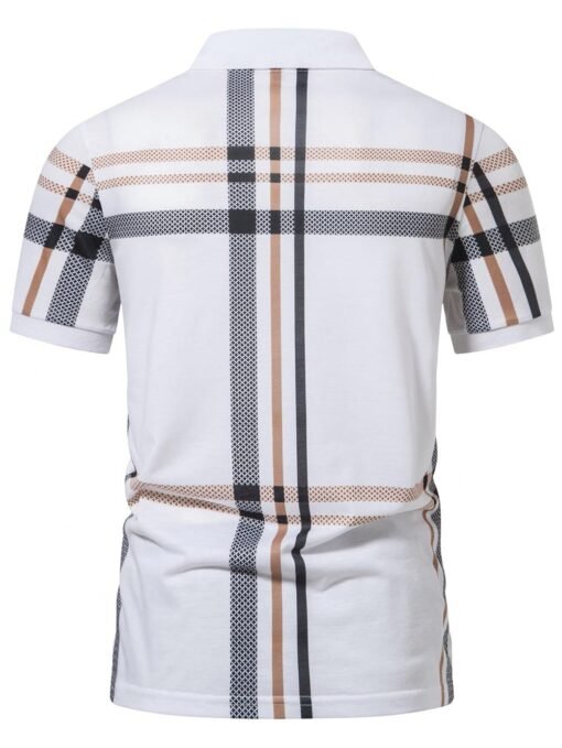 Camisa polo con estampado de cuadros - Imagen 2