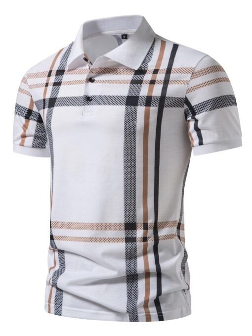 Camisa polo con estampado de cuadros - Imagen 5