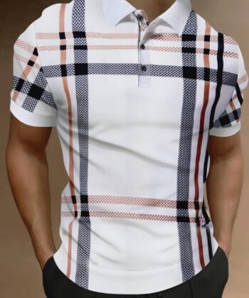 Camisa polo con estampado de cuadros