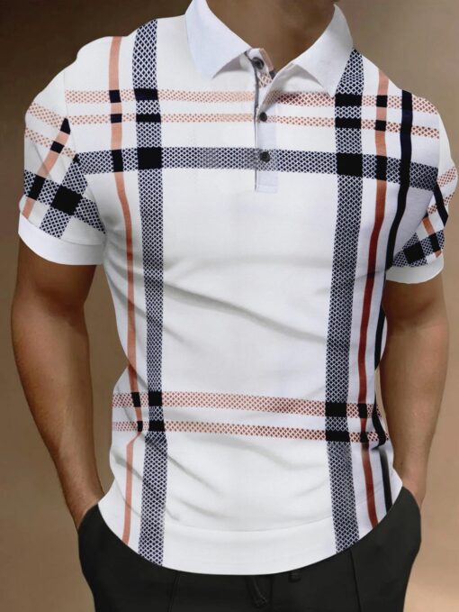 Camisa polo con estampado de cuadros