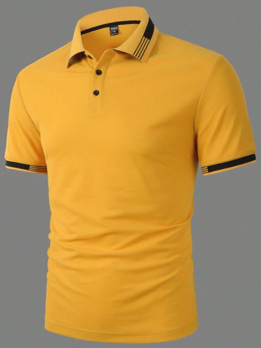 Camisa polo ribete de rayas