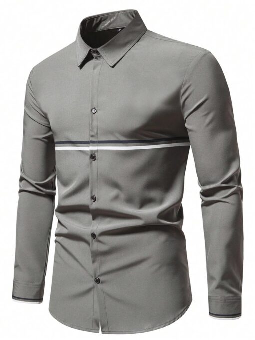 Camisa con estampado de raya