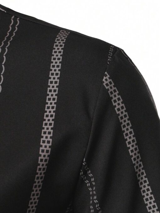 Camisa manga corta estampada con rayas verticales - Imagen 5