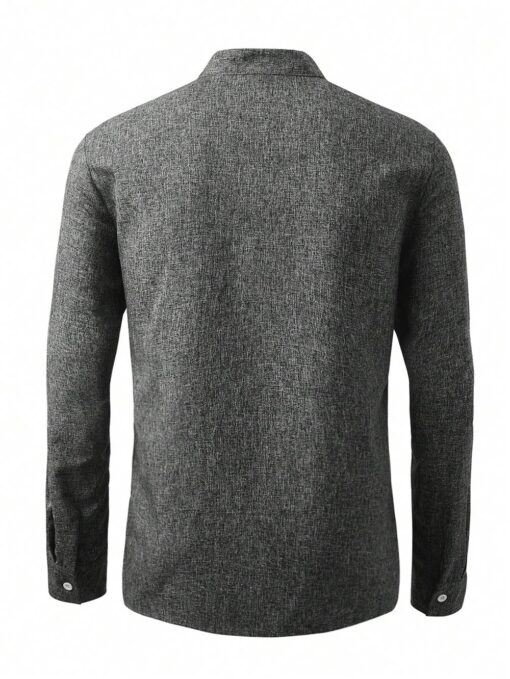 Camisa manga larga de cuello chino - Imagen 2