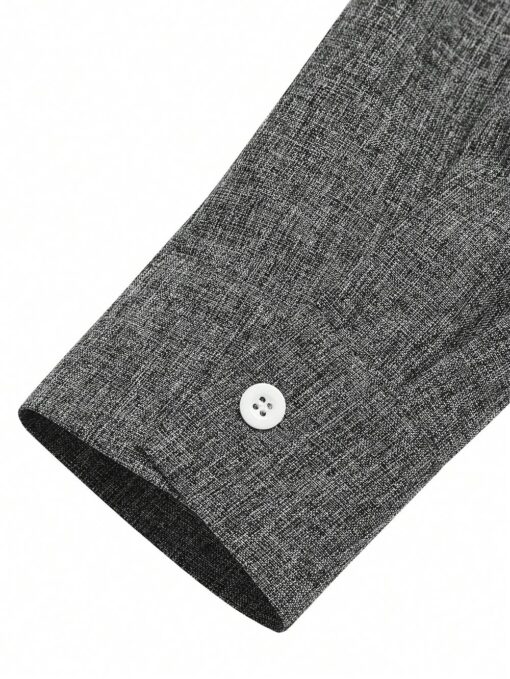 Camisa manga larga de cuello chino - Imagen 3