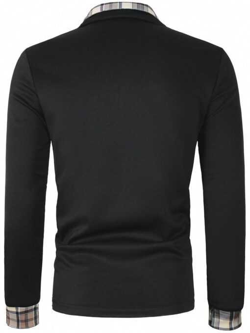 Camisa polo manga larga con ribete estampado - Imagen 4
