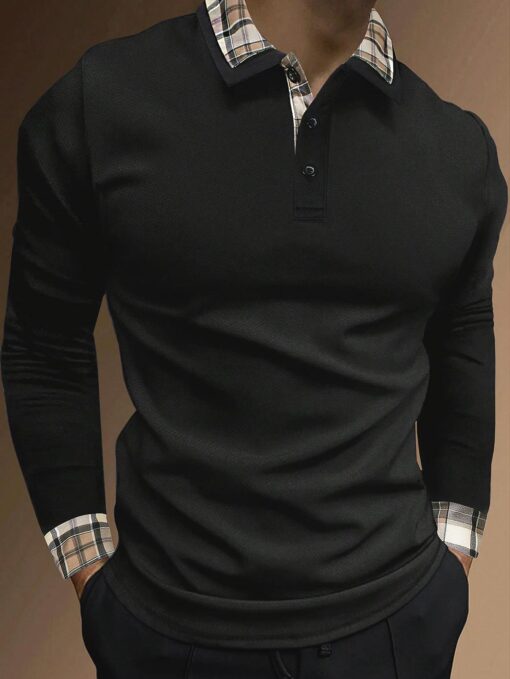 Camisa polo manga larga con ribete estampado - Imagen 2