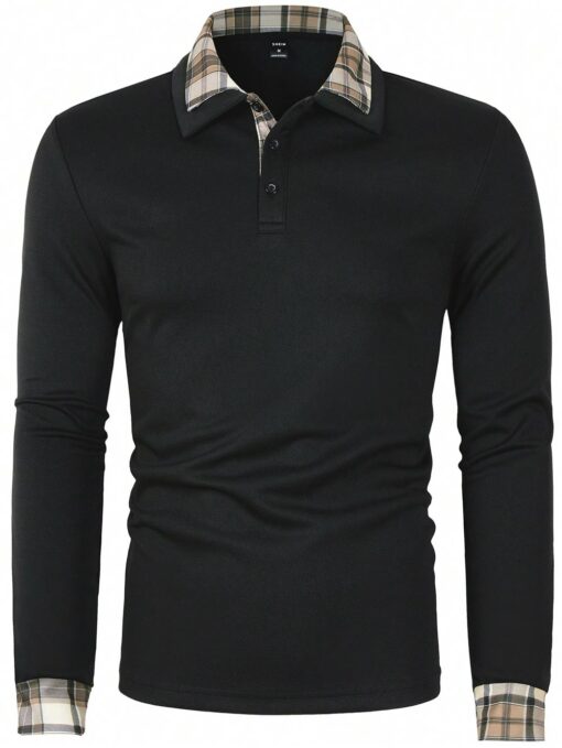 Camisa polo manga larga con ribete estampado - Imagen 3