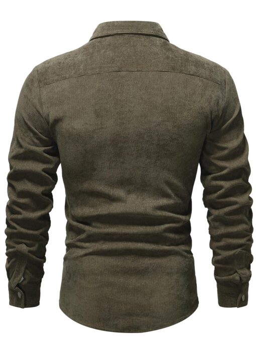 Camisa manga larga unicolor - Imagen 2