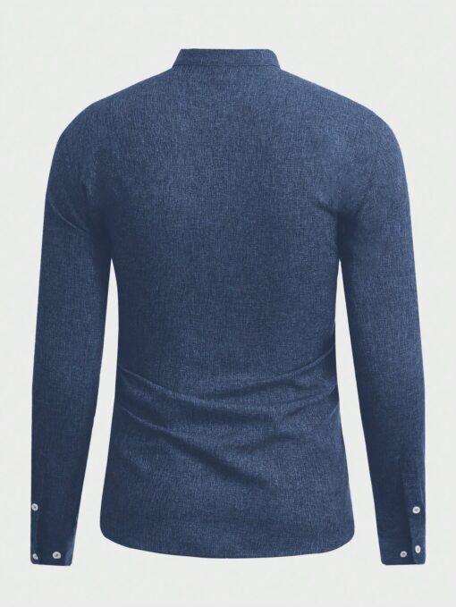 Camisa manga larga cuello mao - Imagen 2