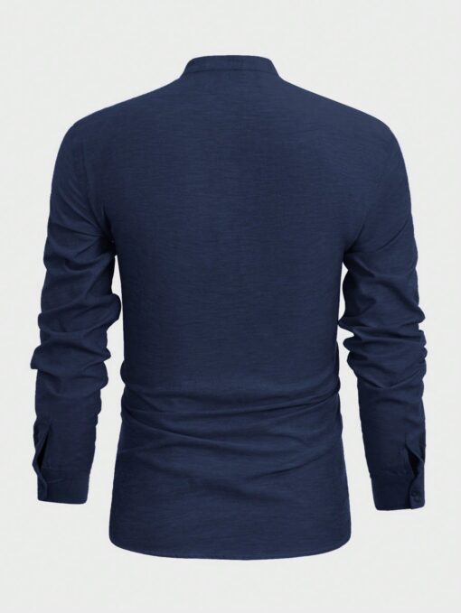 Camisa manga larga cuello mao - Imagen 5