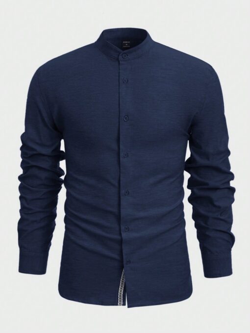 Camisa manga larga cuello mao - Imagen 2