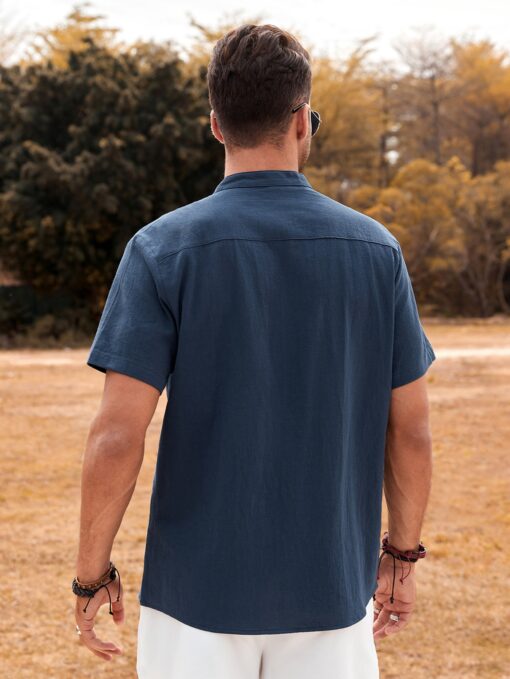 Camisa manga corta cuello mao - Imagen 2
