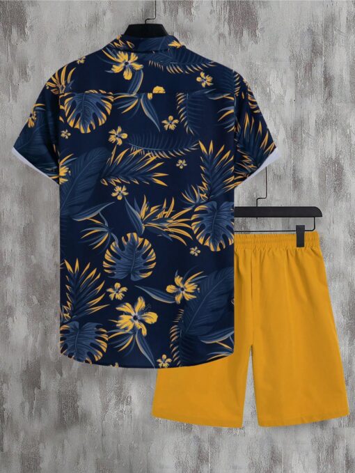 Conjunto camisa con estampado tropical & short - Imagen 2