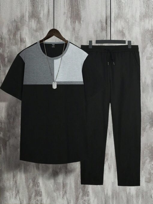 Conjunto camiseta de color combinado & jogger - Imagen 2