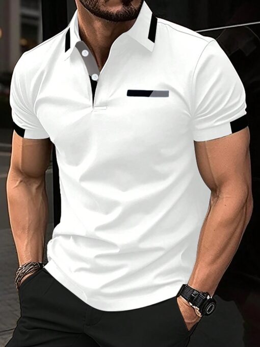 Camisa polo ribete en contraste