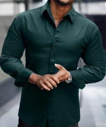 Camisa verde manga larga