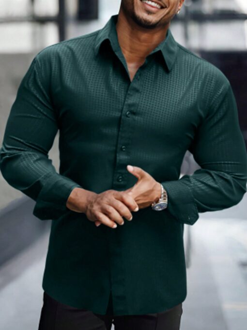 Camisa verde manga larga