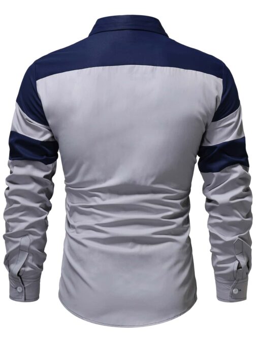 Camisa manga larga de dos tonos - Imagen 2