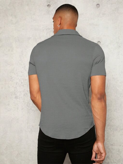 Camisa manga corta unicolor - Imagen 2