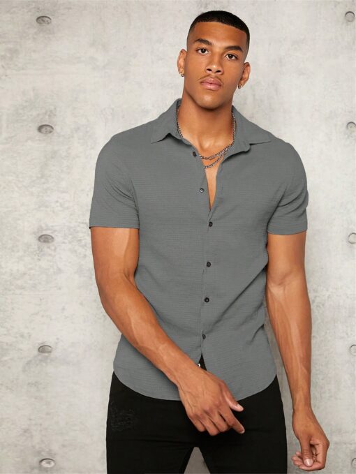 Camisa manga corta unicolor