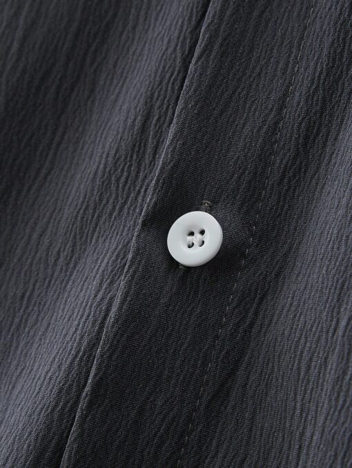 Camisa manga larga unicolor - Imagen 4