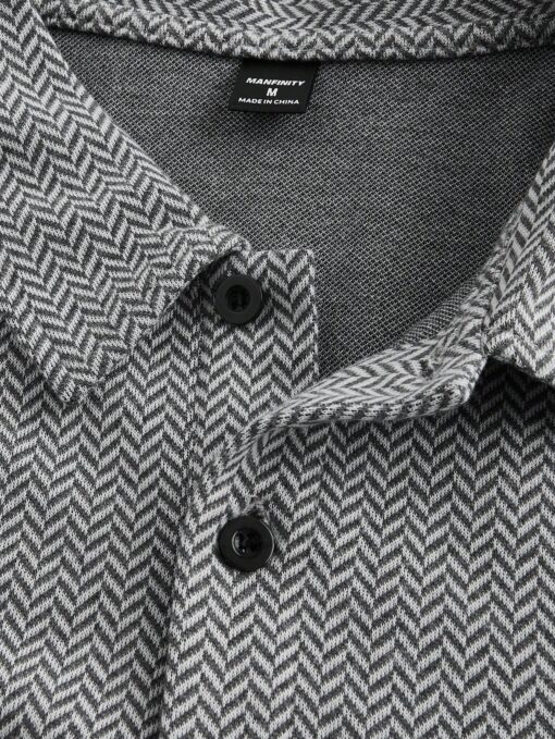 Camisa polo con estampado de espiga - Imagen 5