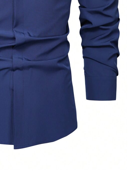Camisa manga larga de cuello mao - Imagen 5