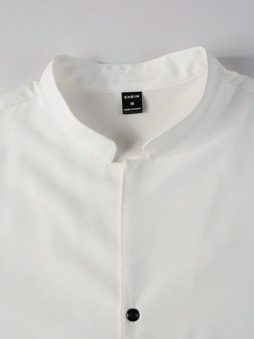Camisa manga larga de cuello mao - Imagen 4