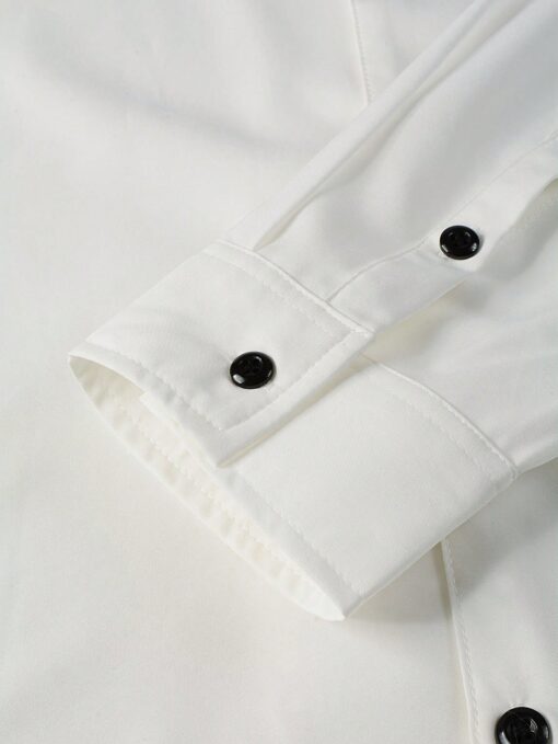Camisa manga larga de cuello mao - Imagen 5