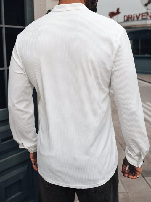 Camisa manga larga de cuello mao - Imagen 2