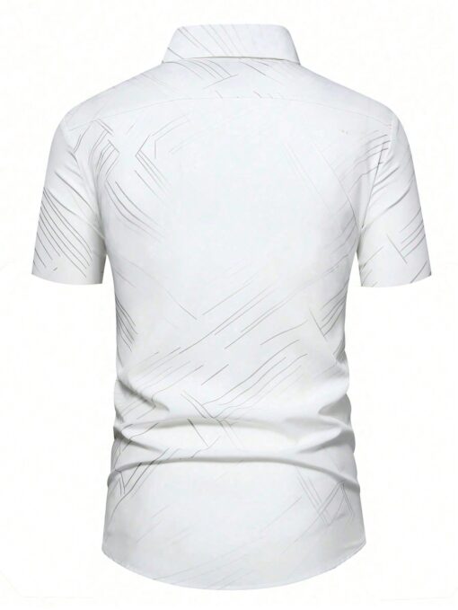 Camisa manga corta con estampado de lineas - Imagen 3