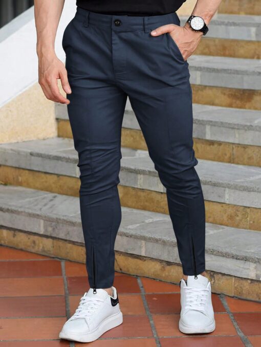 Pantalón casual con zipper en tobillo - Imagen 3