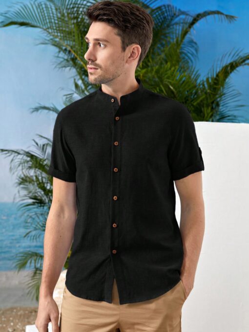 Camisa manga corta unicolor