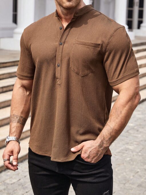 Camisa manga corta unicolor